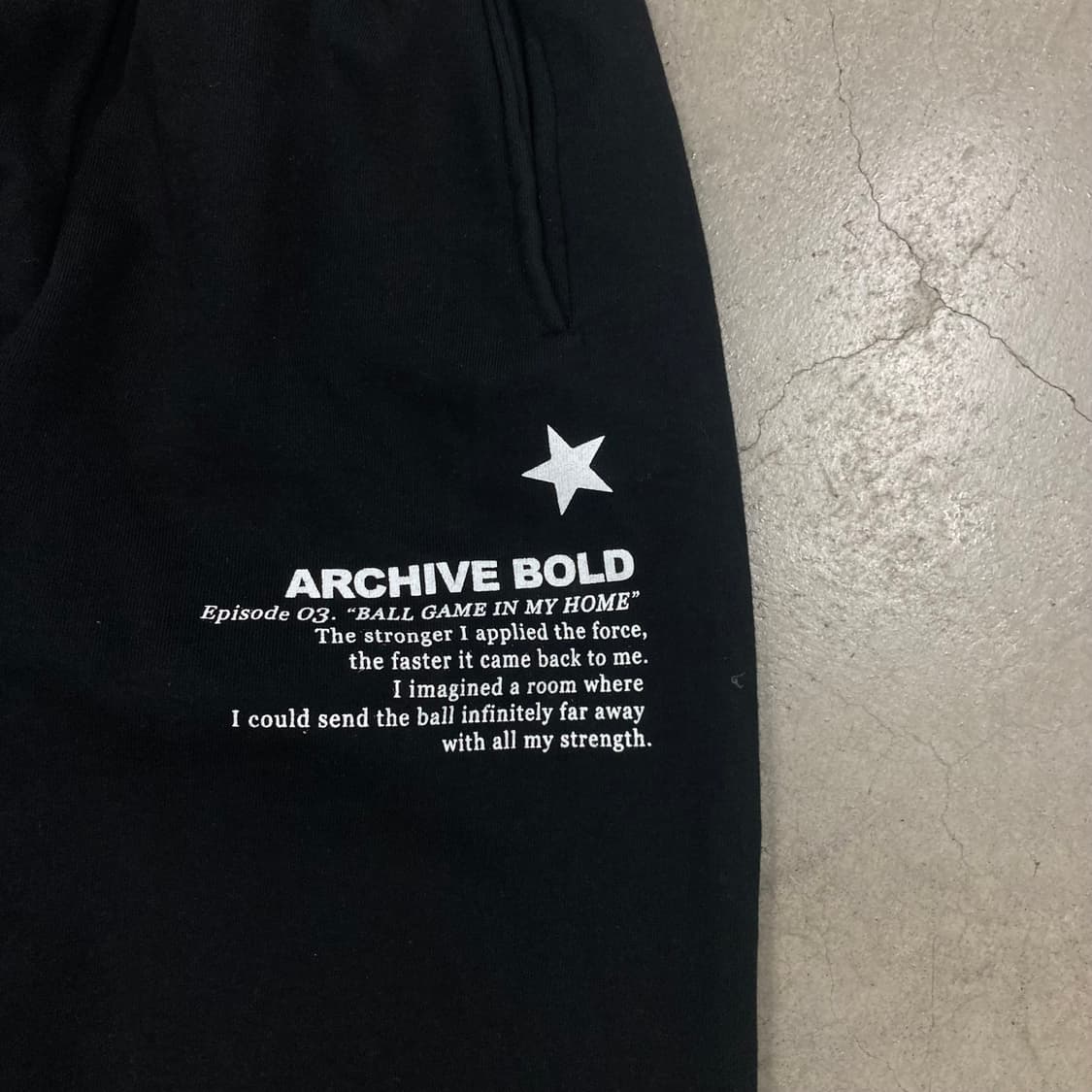 아카이브 볼드 블랙 컬러 939 빅로고 스웻 팬츠 상품이미지4