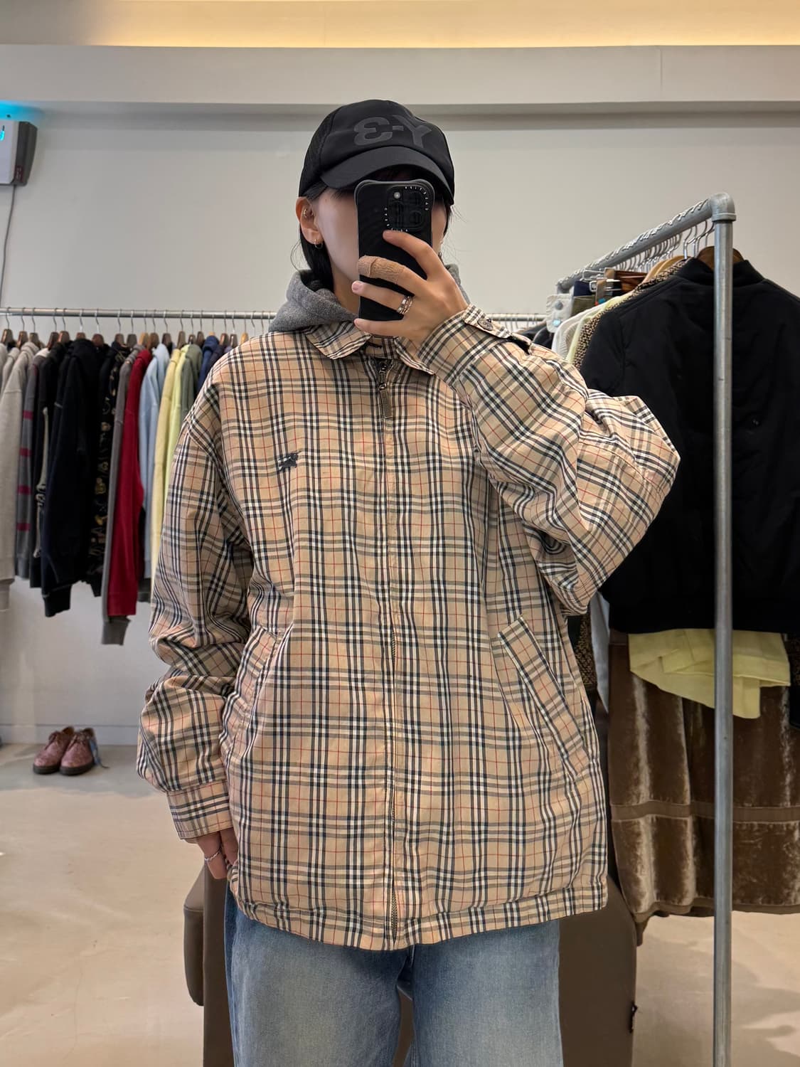 00s 버버리 노바 체크 리버시블 블루종  상품이미지5