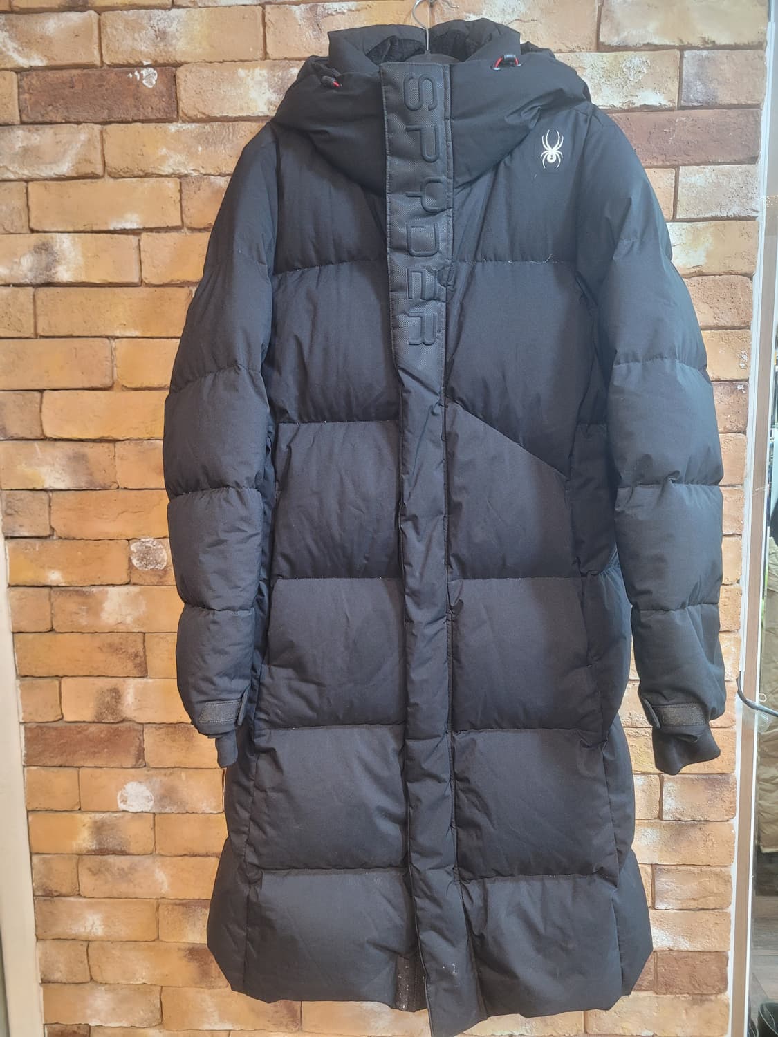 스파이더 롱패딩 블랙 S 상품이미지1