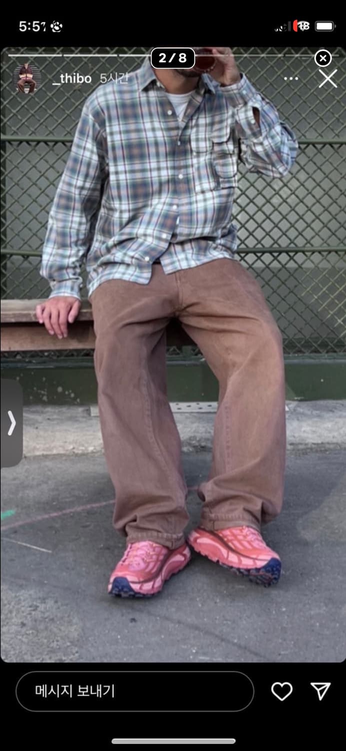 슈프림 23fw 배기진 라이트 브라운 상품이미지2