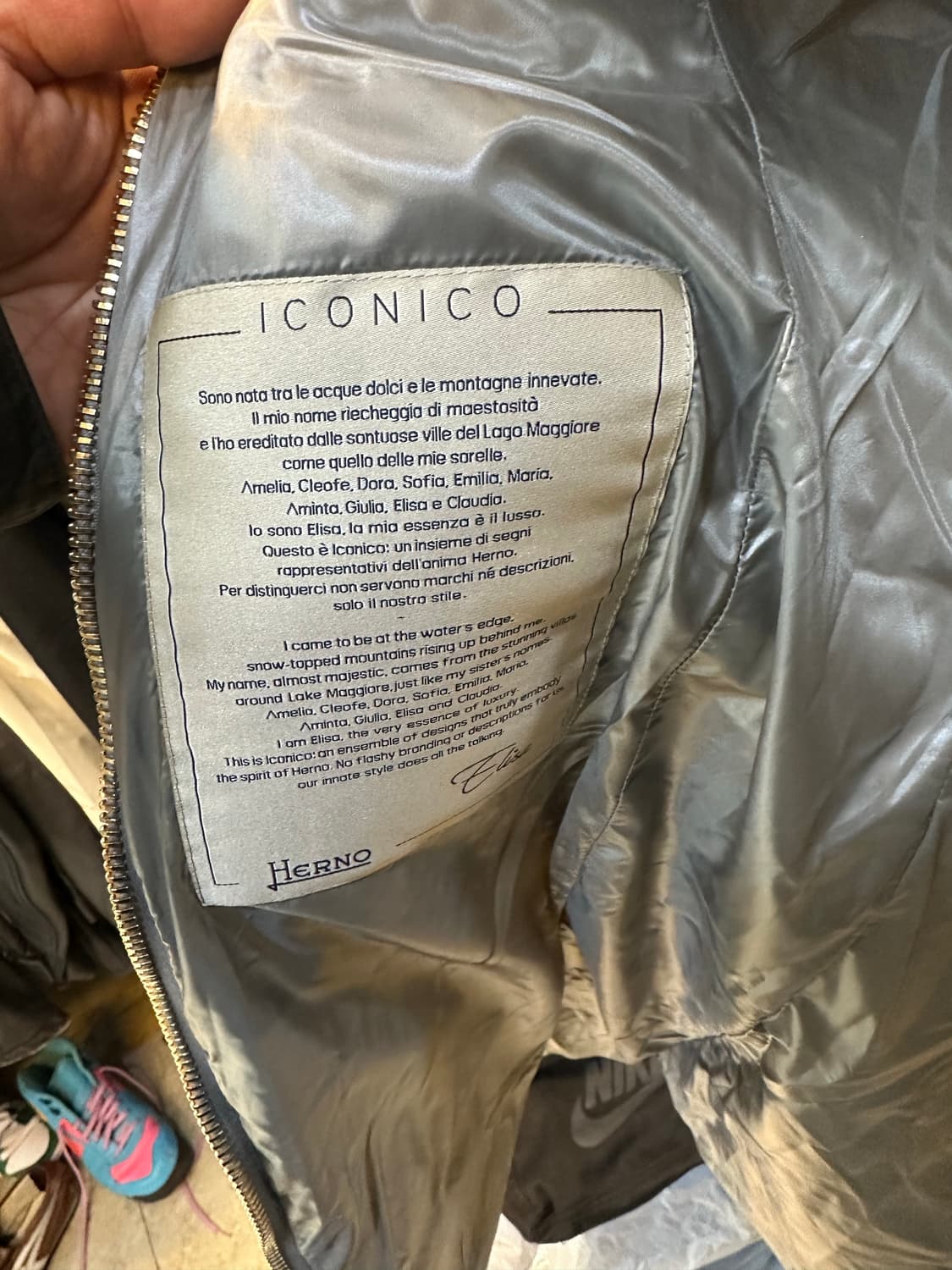 에르노 ICONICO 폭스퍼 패딩 실버 상품이미지6