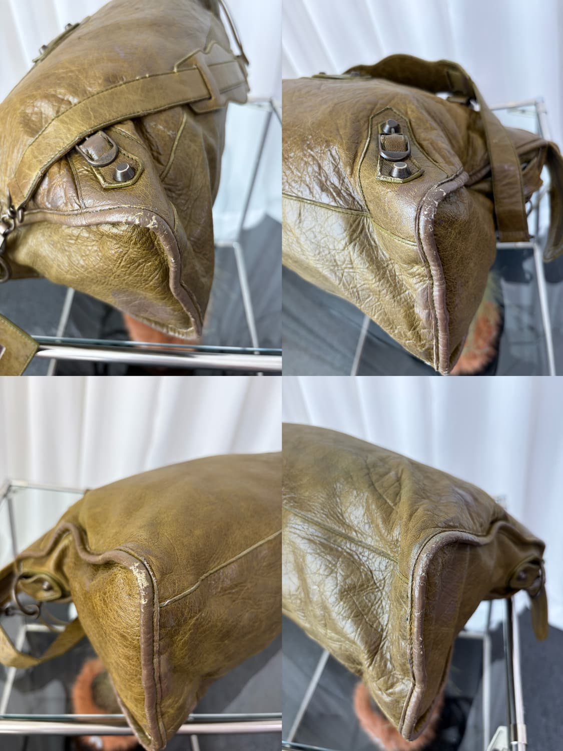 발렌시아가 시티 모터백 카키 올리브 상품이미지9