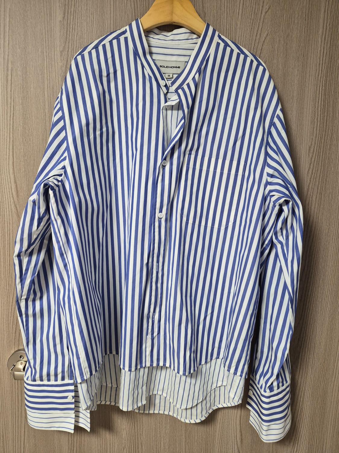 솔리드옴므 스트라이프 레이어드셔츠 48 상품이미지1