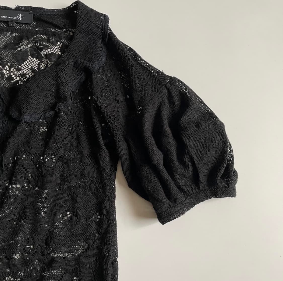 이자벨마랑 레이스 퍼프 블라우스 상품이미지4