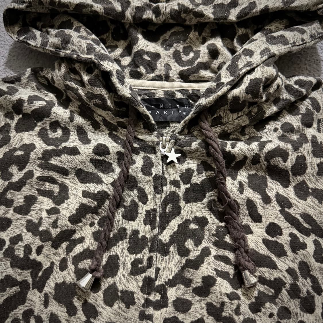 Leopard y2k hoodie 상품이미지2