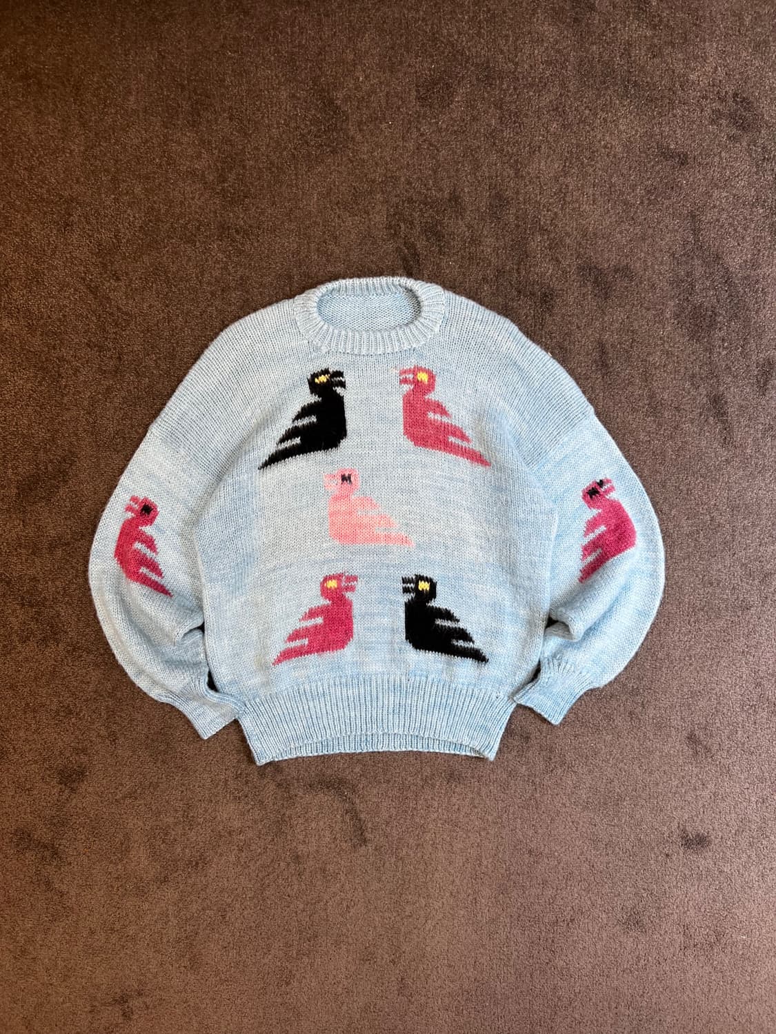 새 모티브 니트 스웨터 상품이미지1