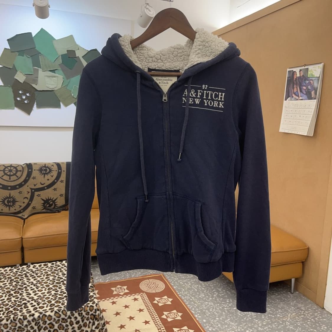 아베크롬비 Y2K 빈티지 양털 후드집업 M C09098 상품이미지3