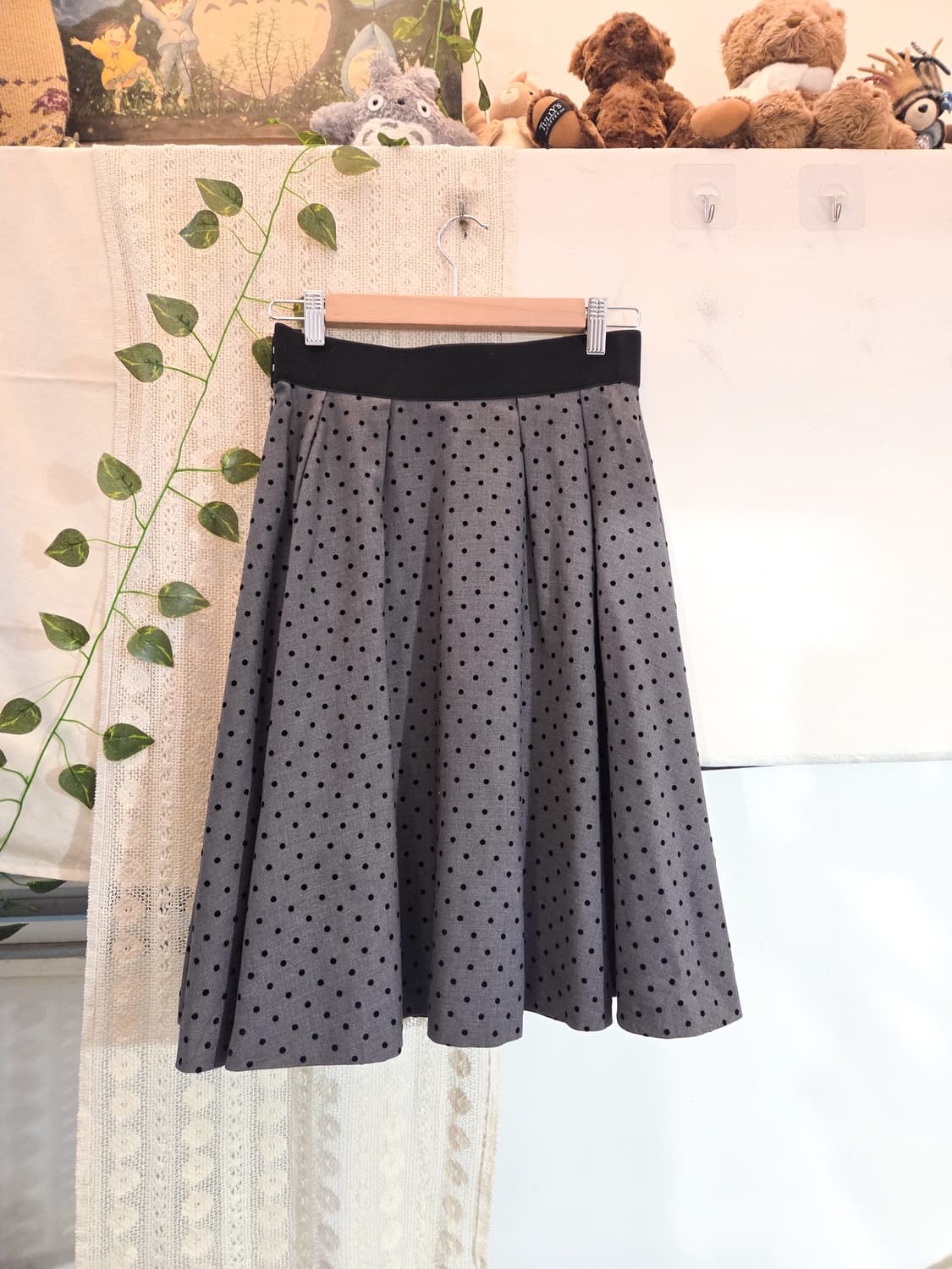 도트 미디 스커트 상품이미지5