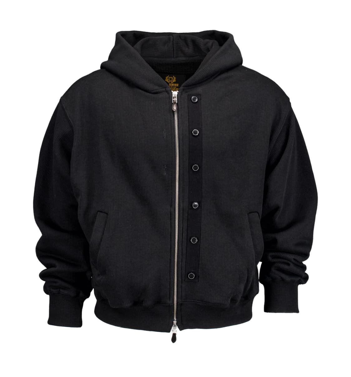 포그서비스 밀리터리 버튼 후드집업 상품이미지1