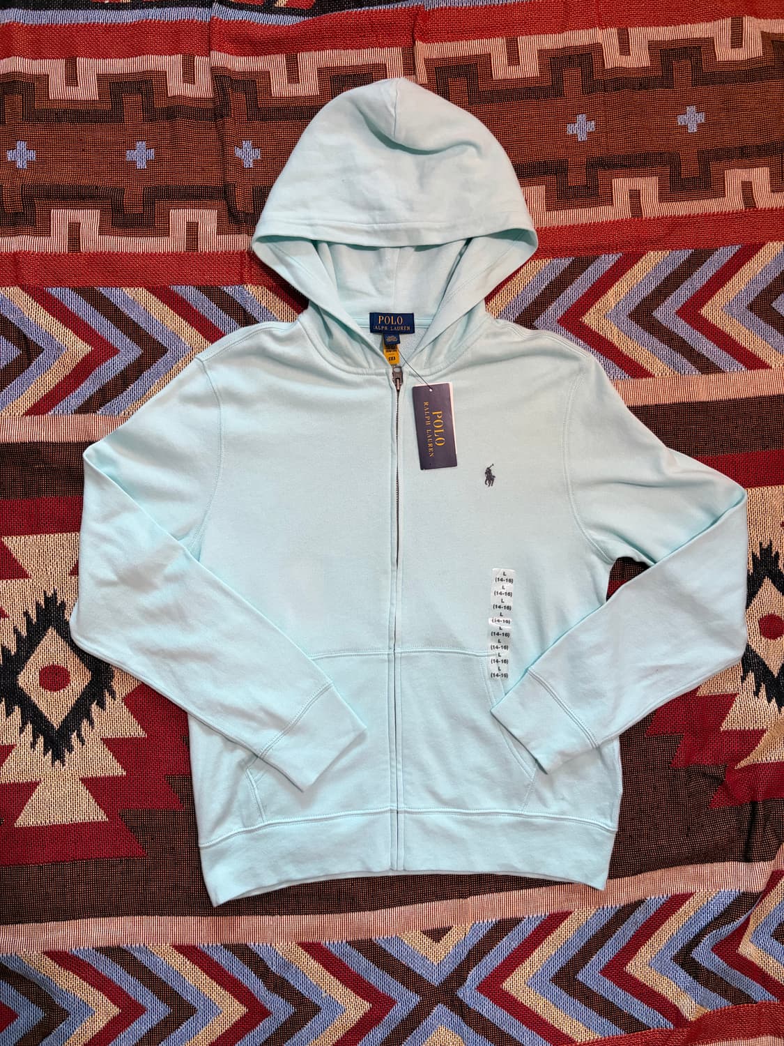55) 폴로 랄프로렌 후드집업 민트 (새상품, QR정품) 상품이미지1