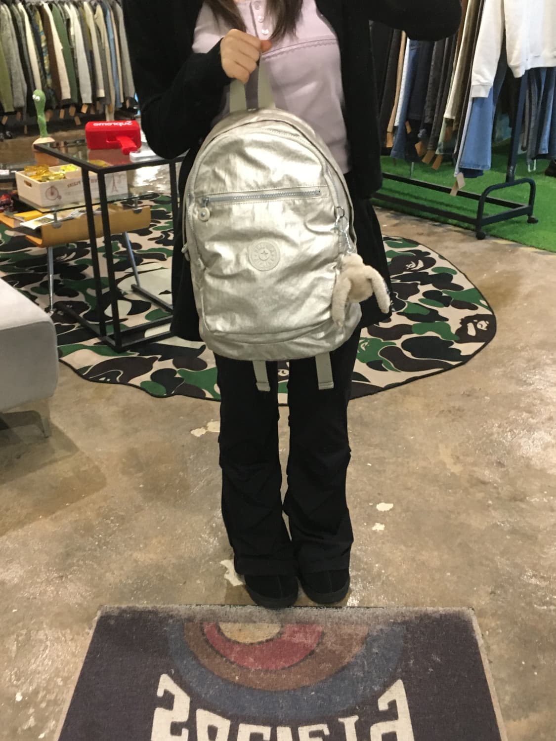 키플링 미니 백팩 실버 상품이미지2