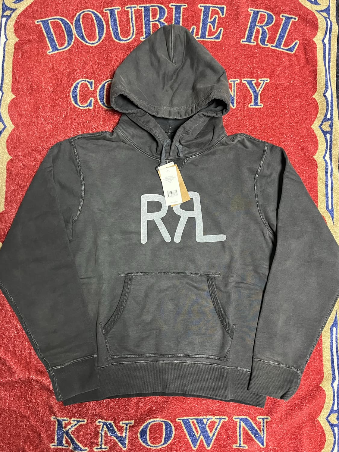 RRL 랜치 로고 후디 블랙 상품이미지1