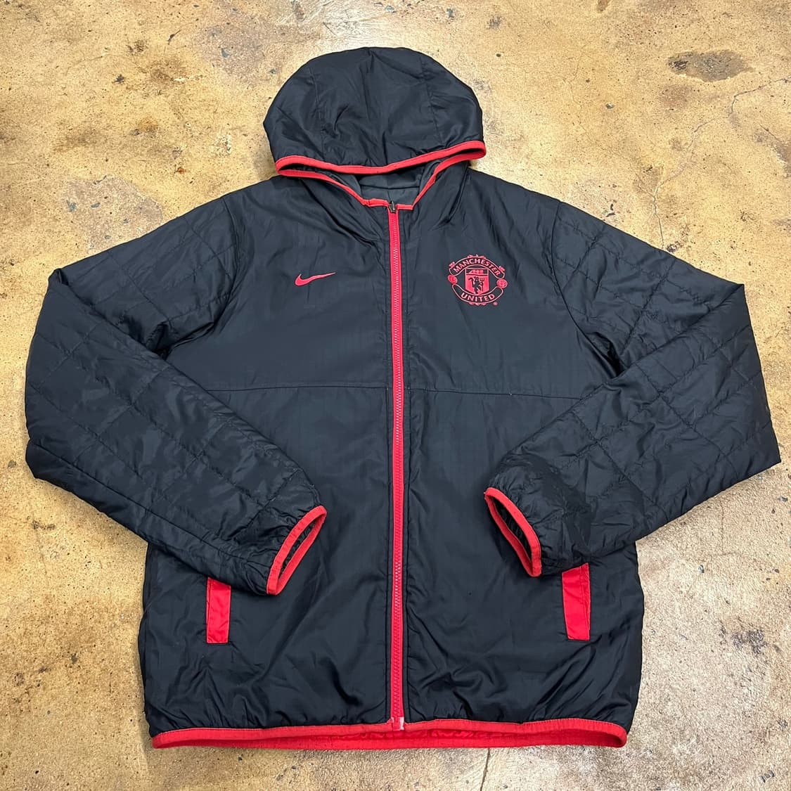 [정품/95,m] 나이키 맨유 리버시블 양면 패딩 자켓 b8 상품이미지3