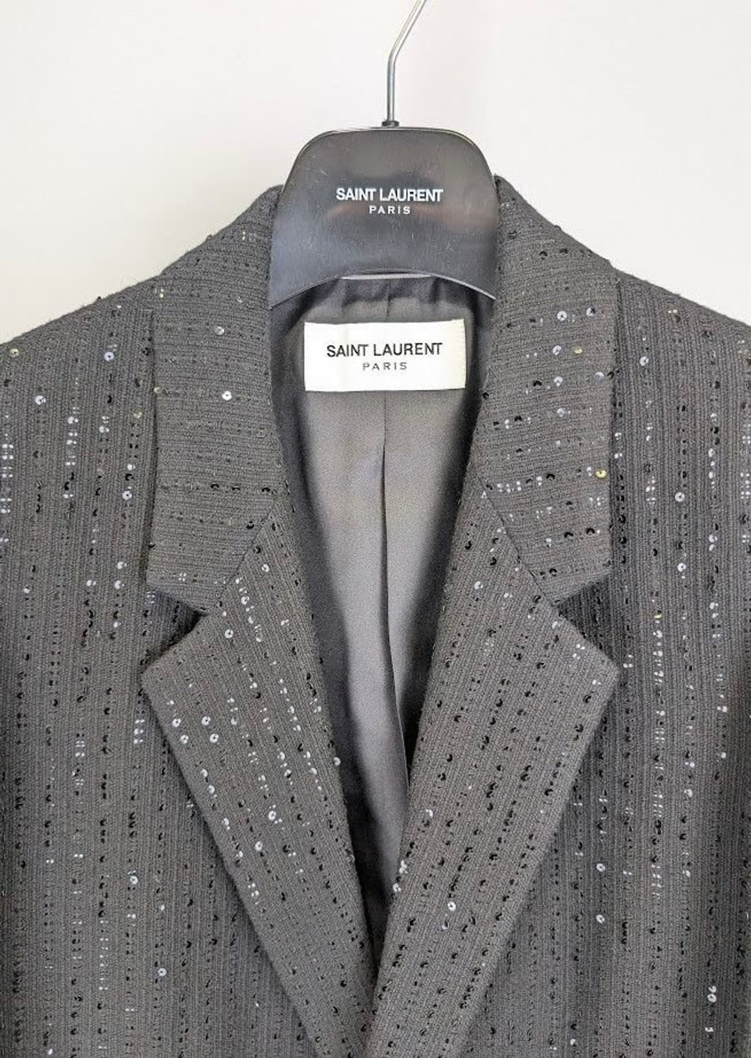 [BTS 지민님 착용] 생로랑 22AW 엠벨리시드 트위드 코트 상품이미지7