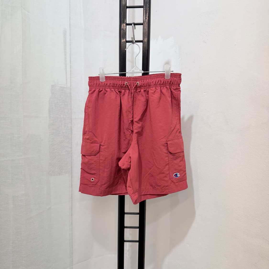 (S)챔피온 바스락 나일론 카고반바지 밴딩숏츠 4641 상품이미지1
