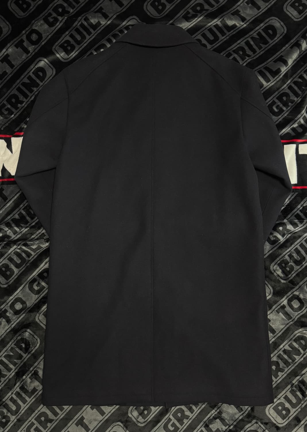 키뮤어 서플러스 울 세미 오버 핏 발마칸 코트 네이비 상품이미지2