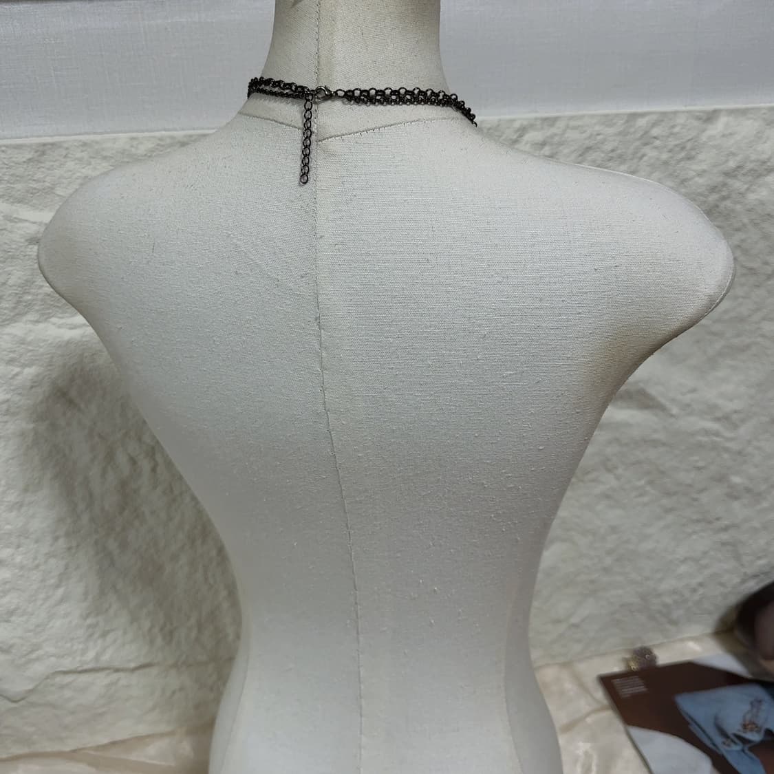 빈티지 고딕 다크 보라 해머링 레이어드 목걸이 상품이미지3