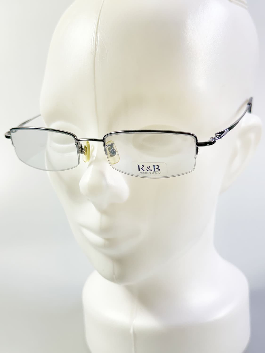 R&B EYEWEAR 반무테 스퀘어 건메탈 빈티지 안경 상품이미지8