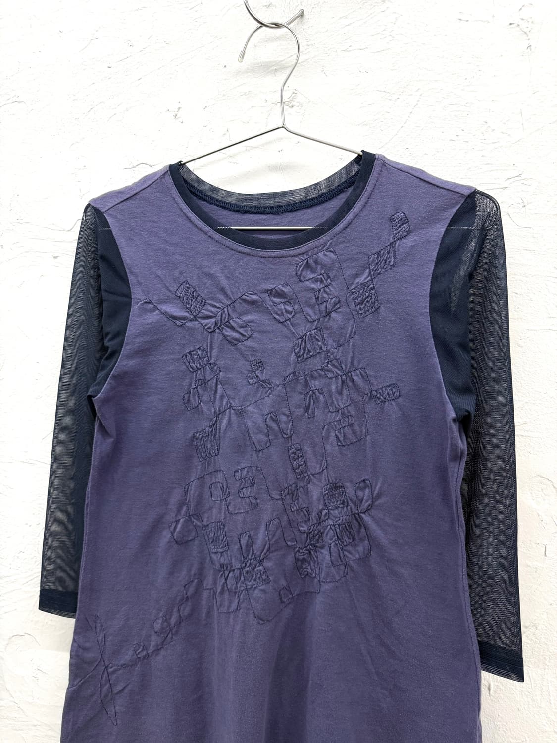 gianni lo giudice 셔링 스티치 메쉬 탑 상품이미지2