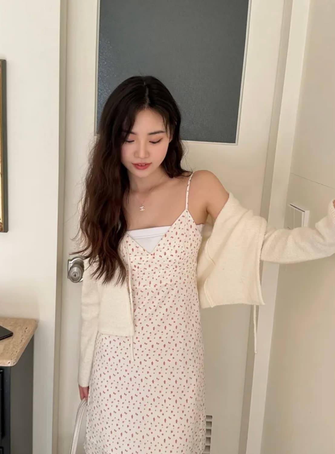 (새상품)뮤트 리본 니트 가디건 블랙 상품이미지3