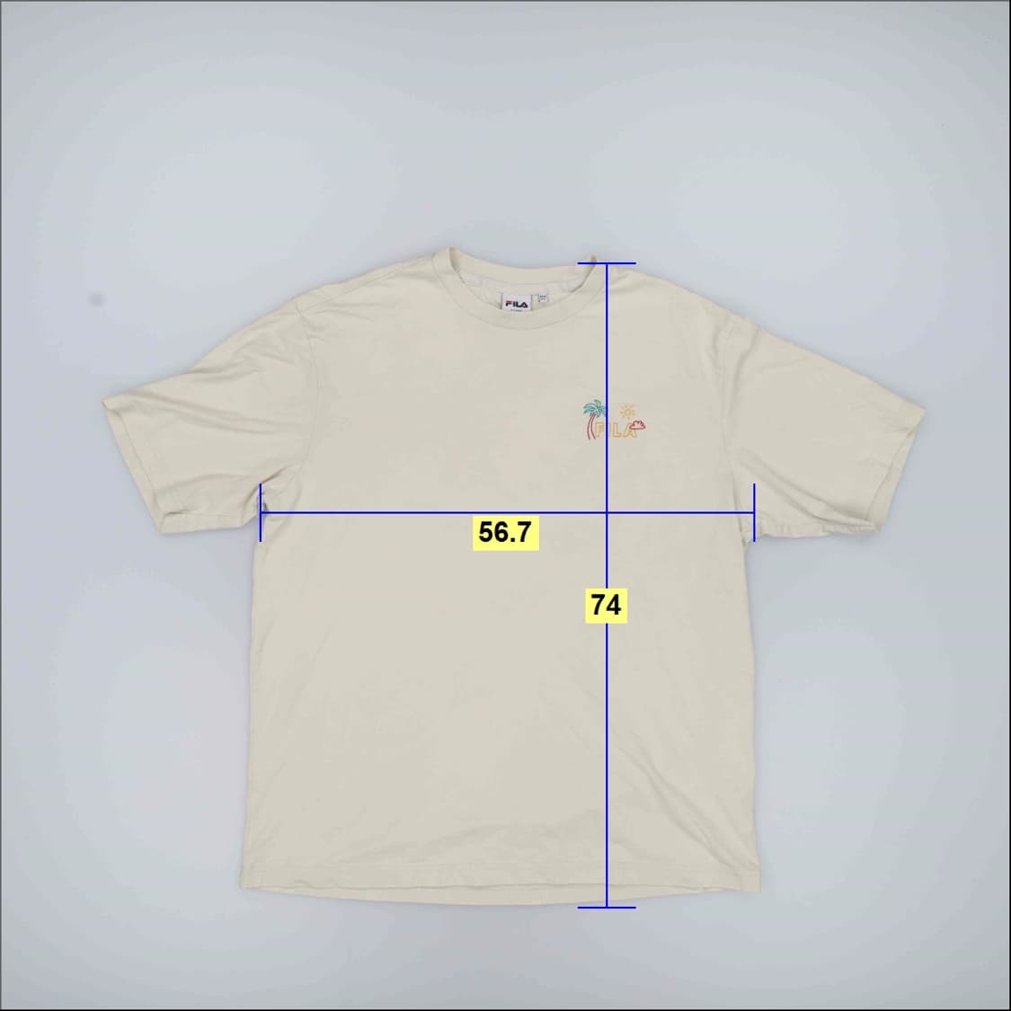 XL 휠라 프린팅 반팔티 0402H1 상품이미지6