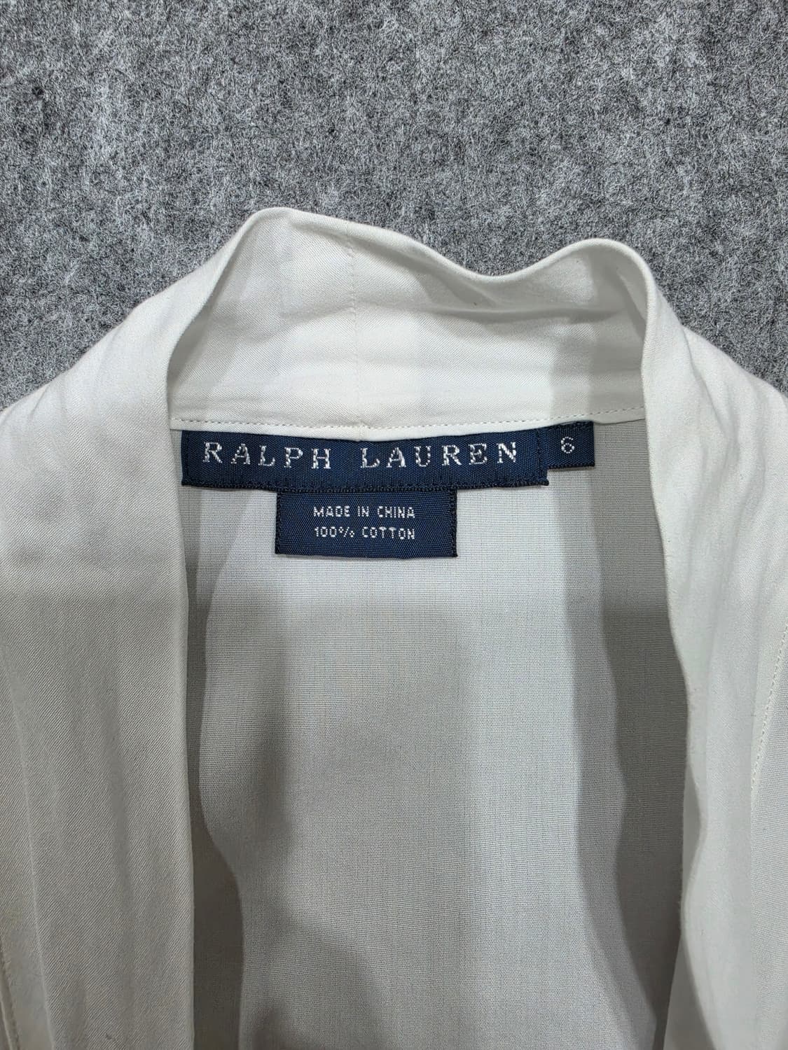 폴로 랄프로렌 리본 타이넥 버튼업 밴딩 커프스 디테일 7부 셔츠 6사이즈 상품이미지5