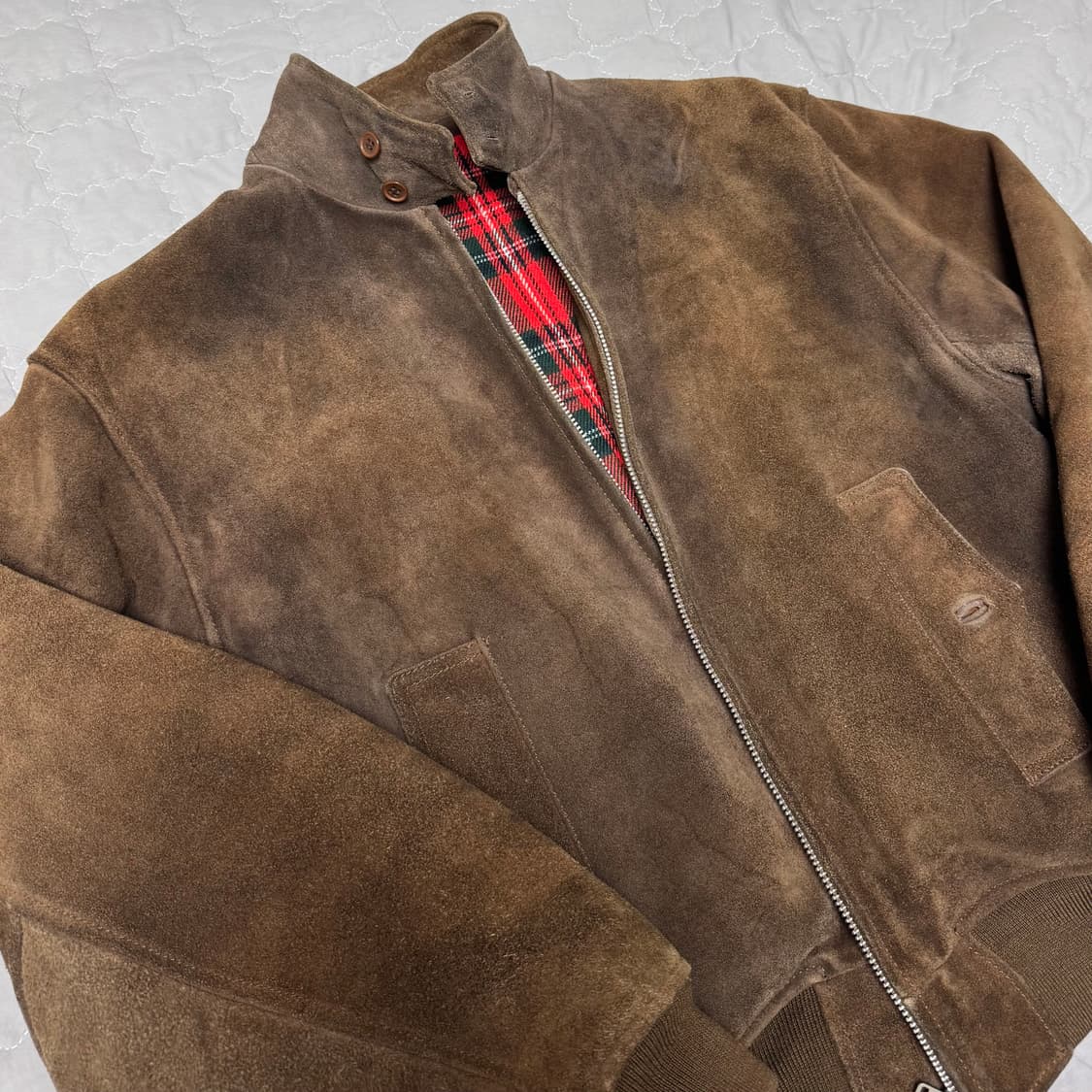 빈티지 브라운 스웨이드 G9 헤링턴 가죽 자켓 105 스너프 상품이미지7