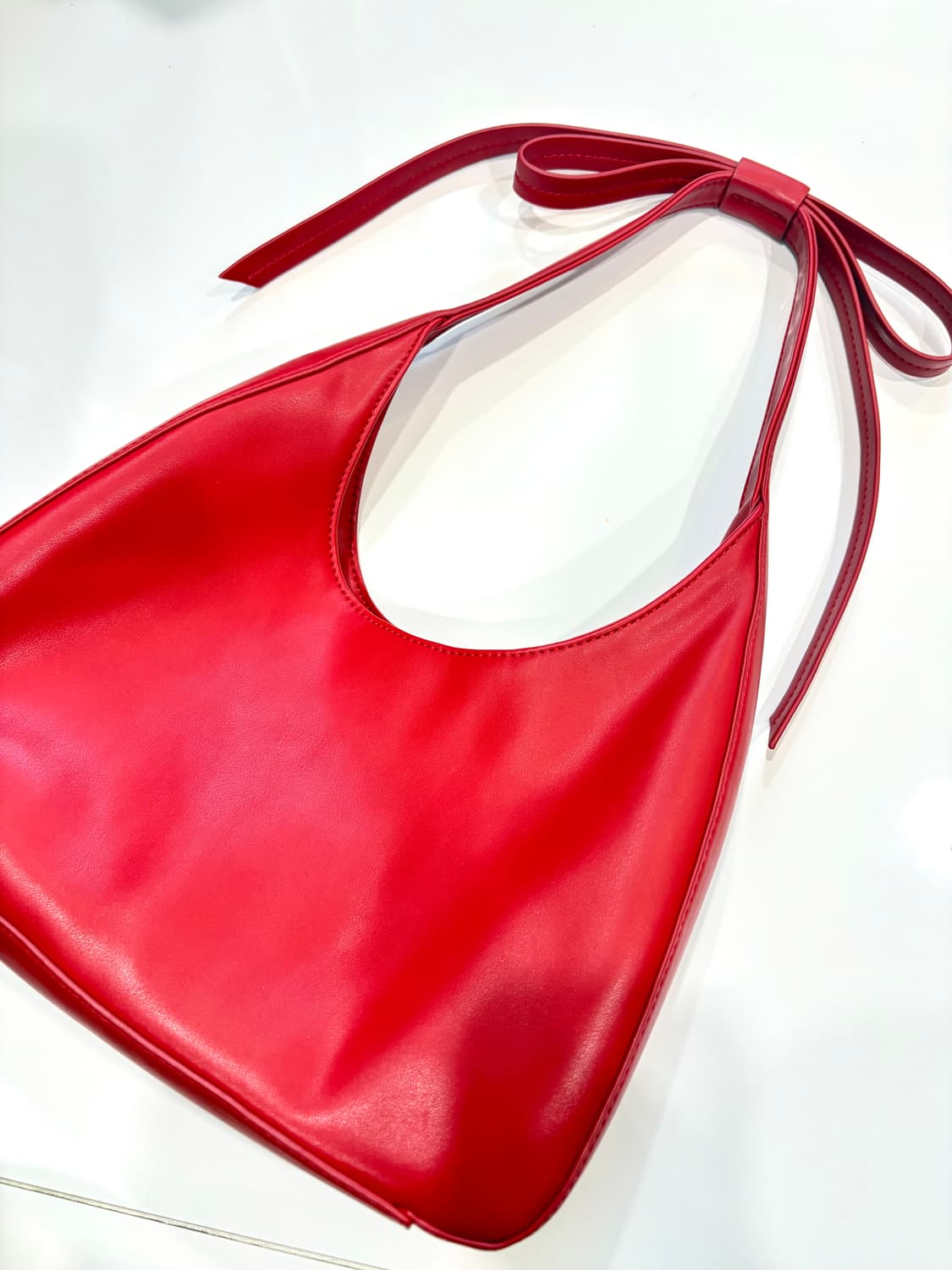 (새상품) 알키알카 리본백 레드  상품이미지1