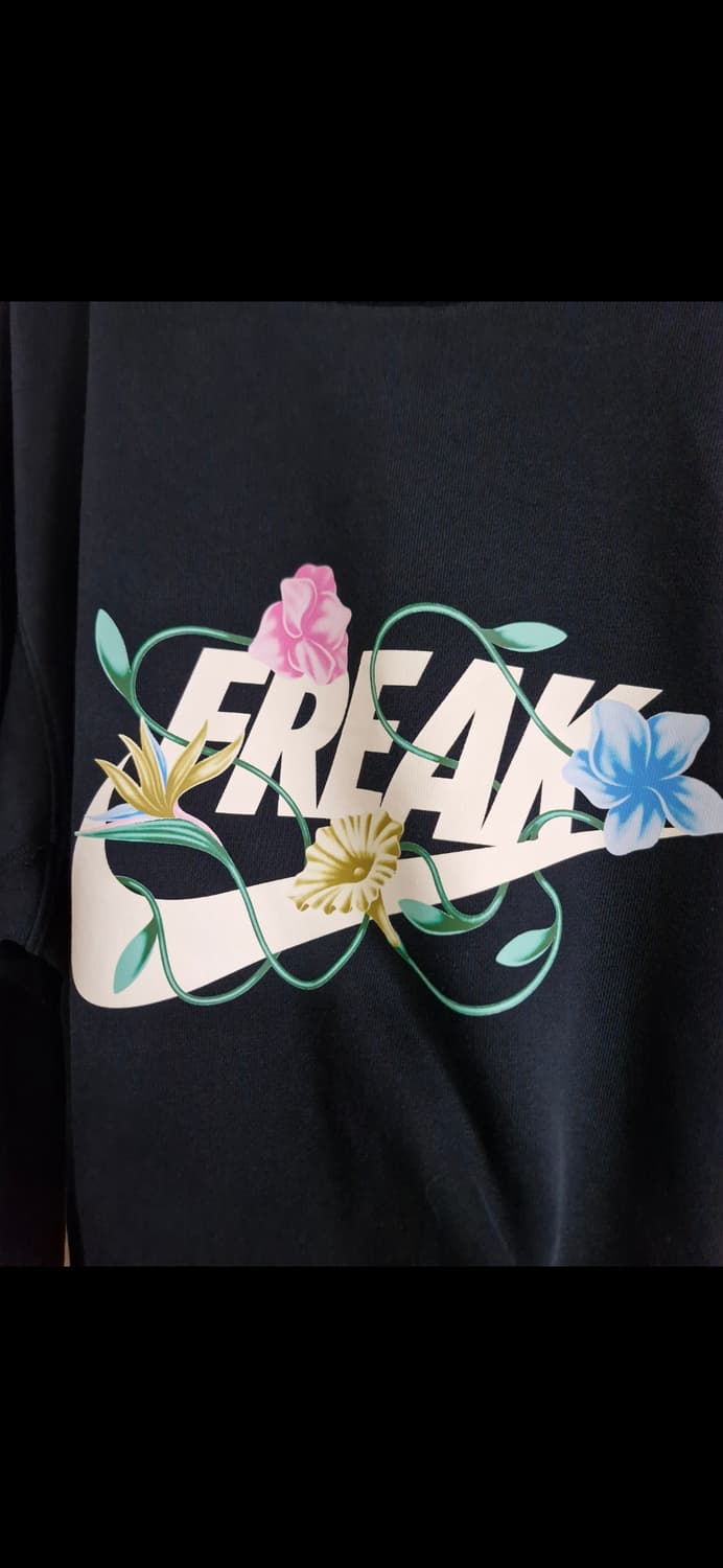 나이키 프린팅 플라워 맨투맨 L 블랙 상품이미지2