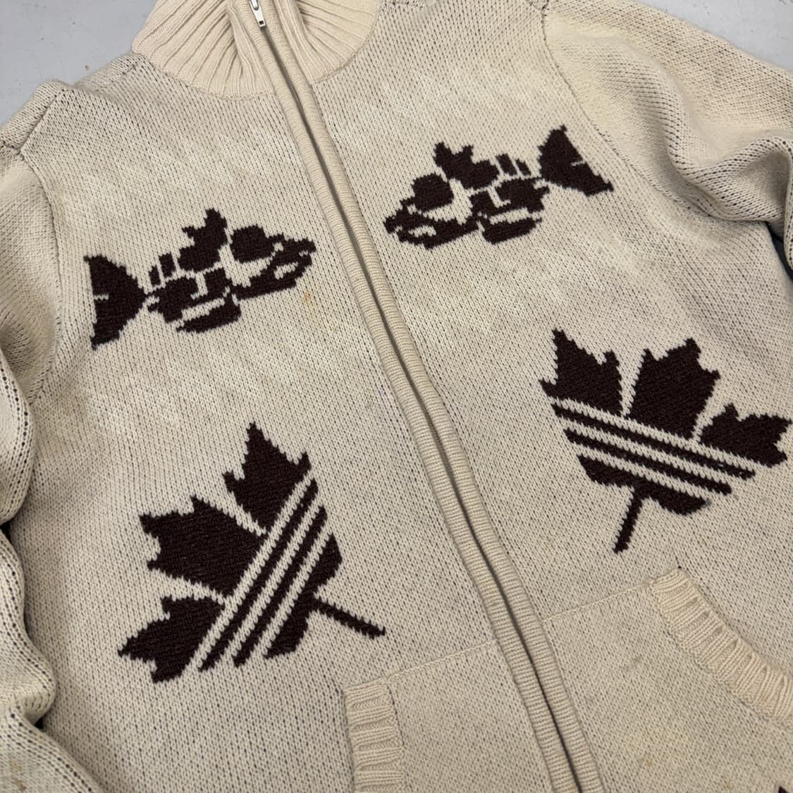 아디다스 00s 캐나다 코위찬 니트집업 상품이미지5