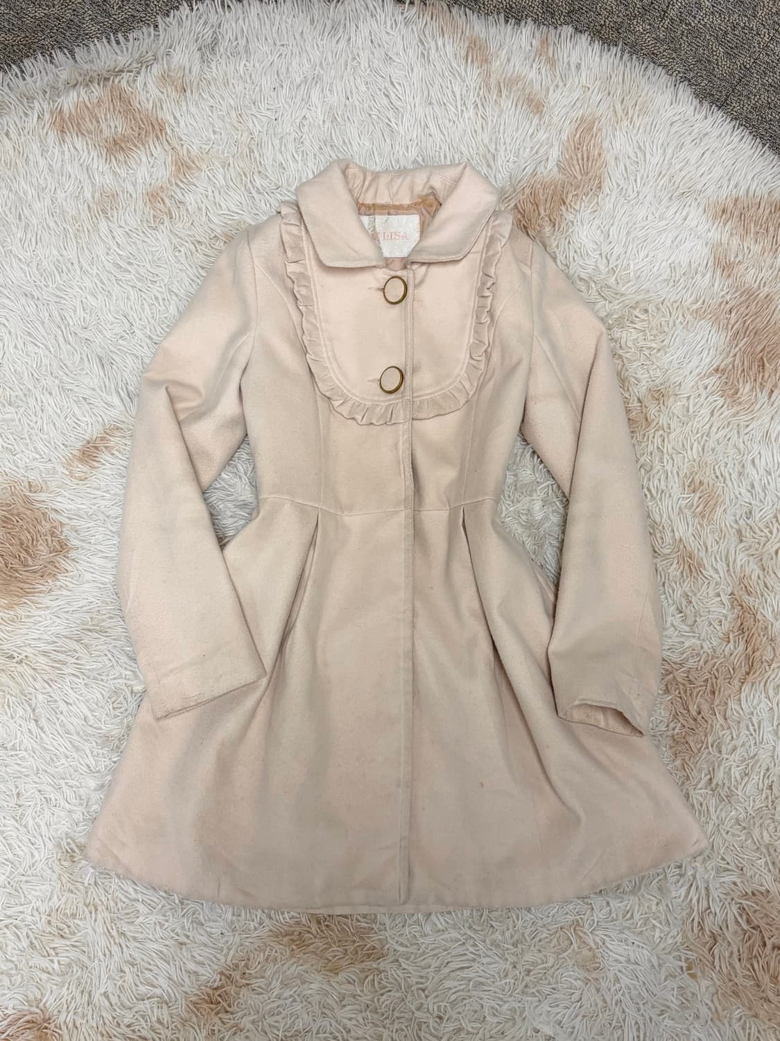 리즈리사 liz lisa 히메갸루 딸기우유 살구핑크 프릴코트 상품이미지1