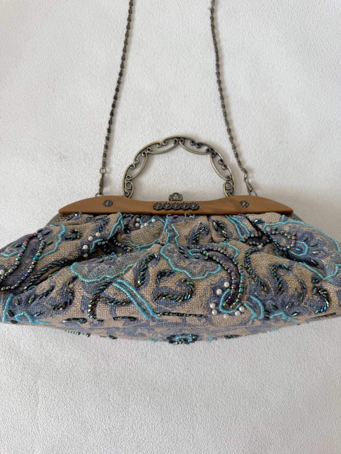 Pre owned 비즈 프레임백 상품이미지4