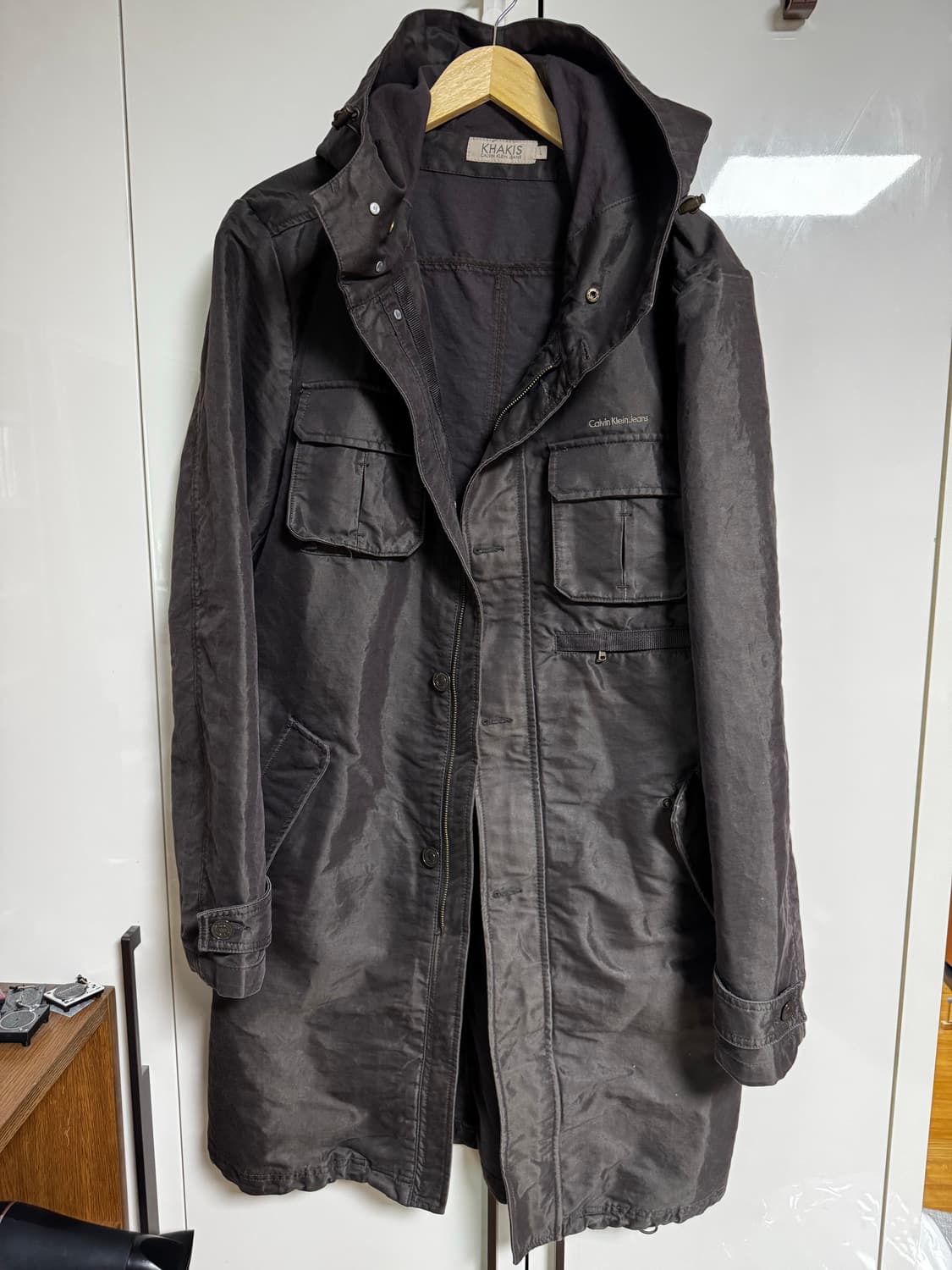 켈빈클라인 진스 카키스 롱 후드 야상 자켓 L 상품이미지1
