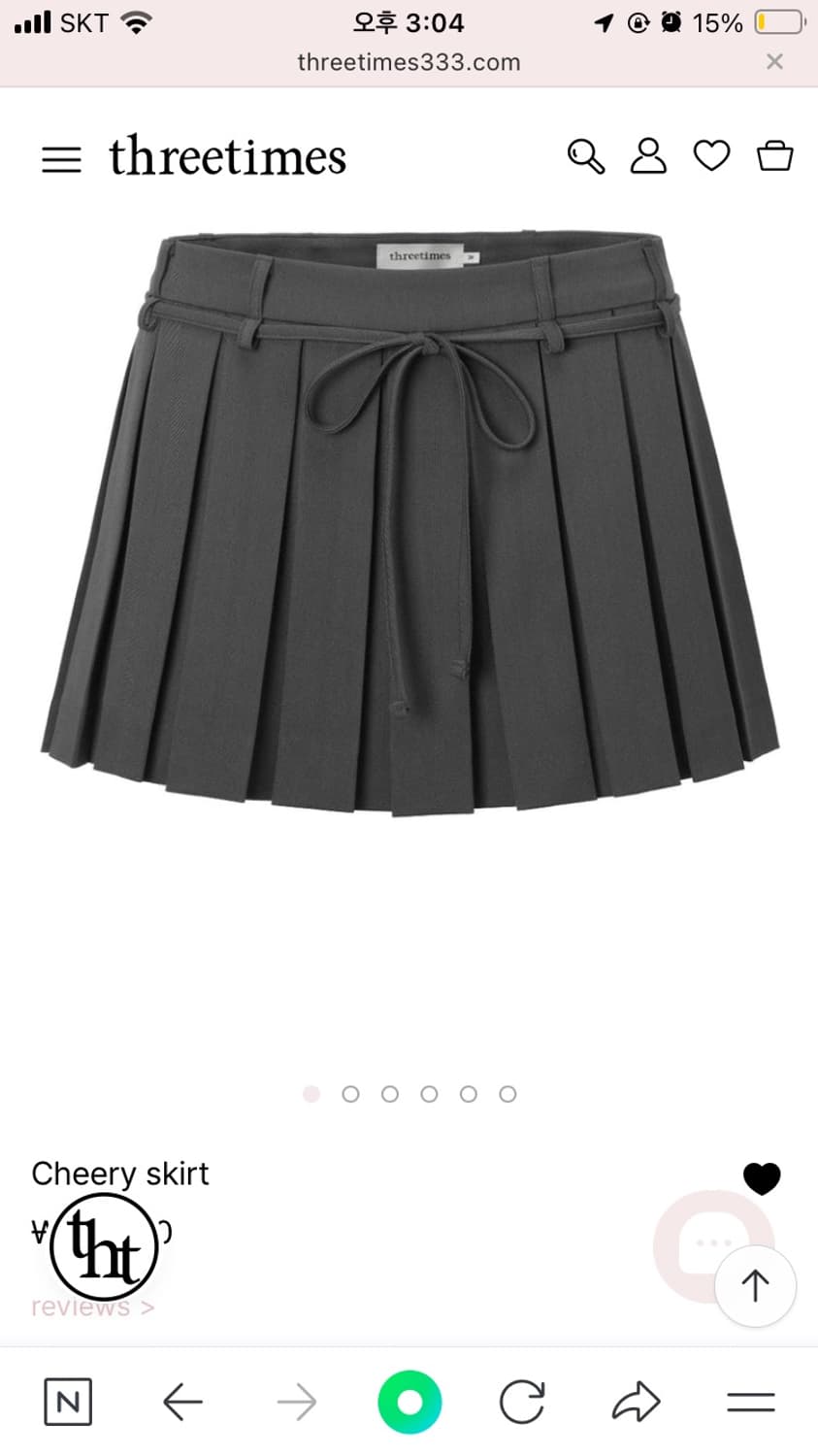 쓰리타임즈 치어리 스커트 상품이미지1
