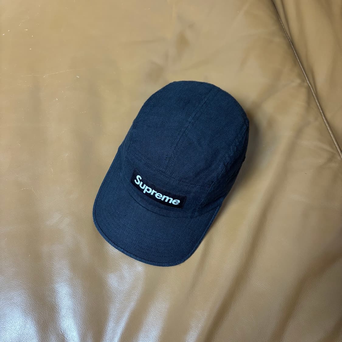 슈프림 캠프캡 모자 박스로고 21SS 린넨 블랙 상품이미지6