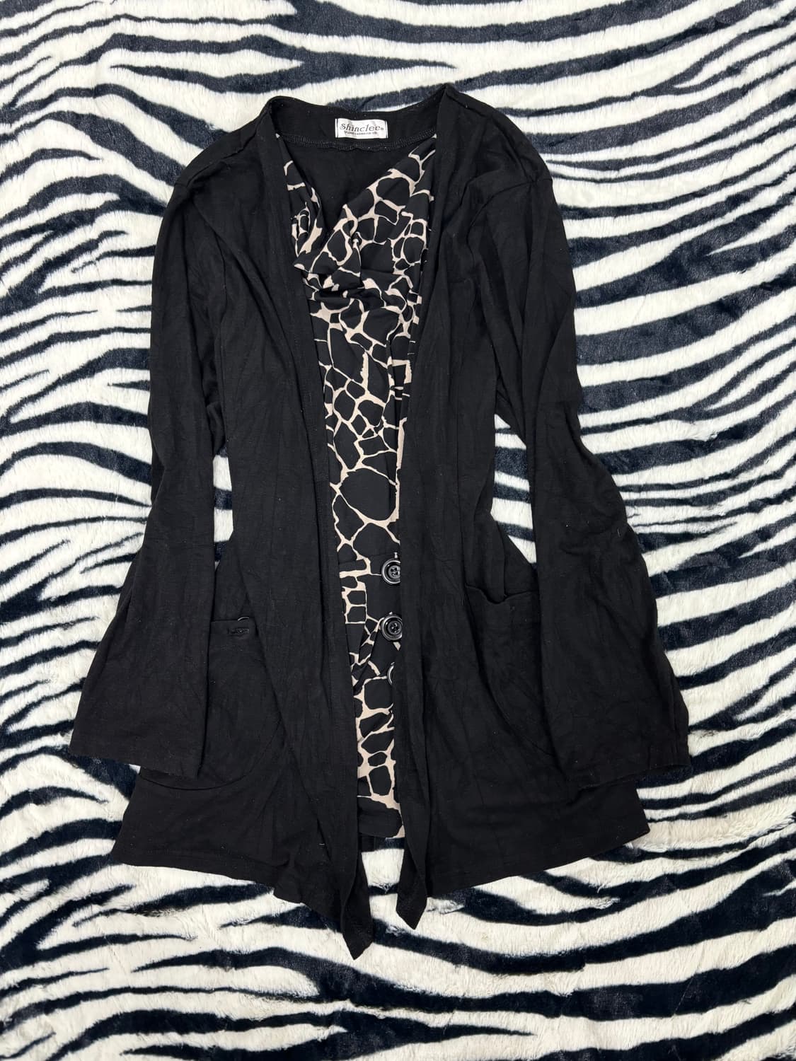 [VKEI]Rare Design Black Layered Sleeve 상품이미지2