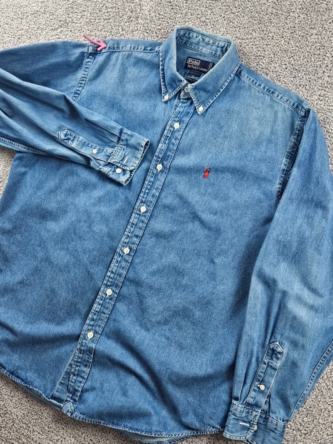 80's 폴로랄프로렌 베이직 데님 셔츠 ( L ) / 10845 상품이미지7