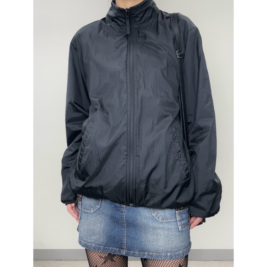 빈티지 블랙 윈드브레이커 바람막이 상품이미지1