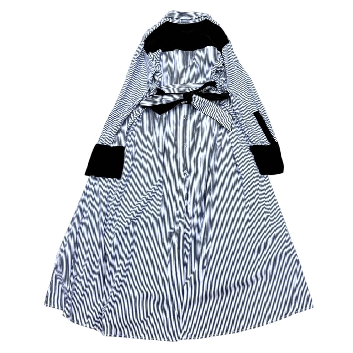 럭키슈에뜨 스트라이프 벨벳 벨트 셔츠 롱 원피스 36 상품이미지2