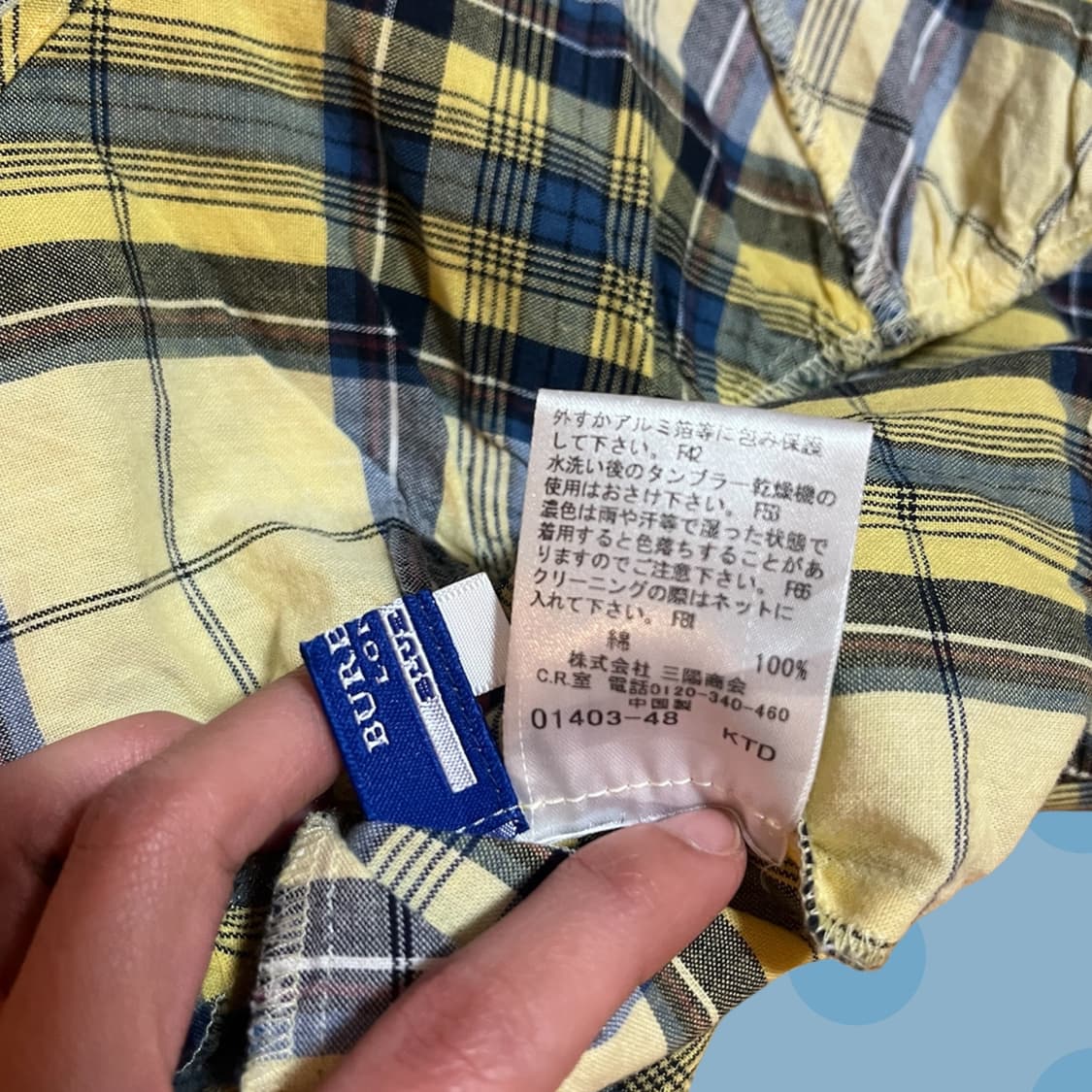 나나깔 빈티지 버버리 퍼프 소매 체크무늬 블라우스 상품이미지6