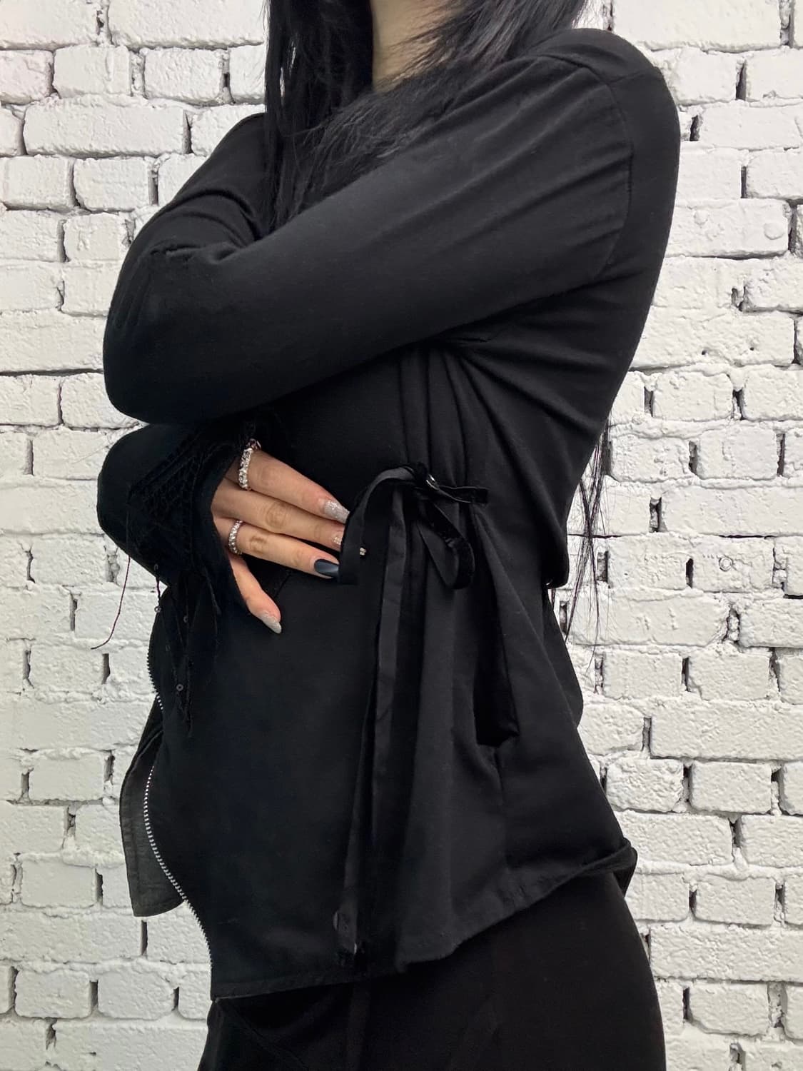 Obsidian Asym Layered Zip-up 상품이미지4