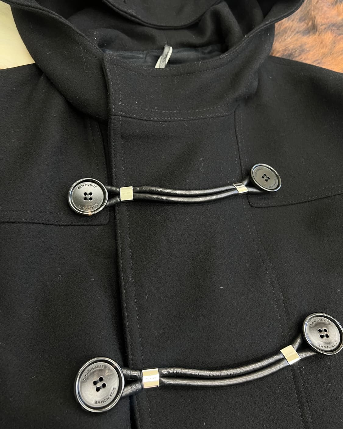 디올 옴므 09AW 후드 울 멜트 더블 코트 상품이미지2