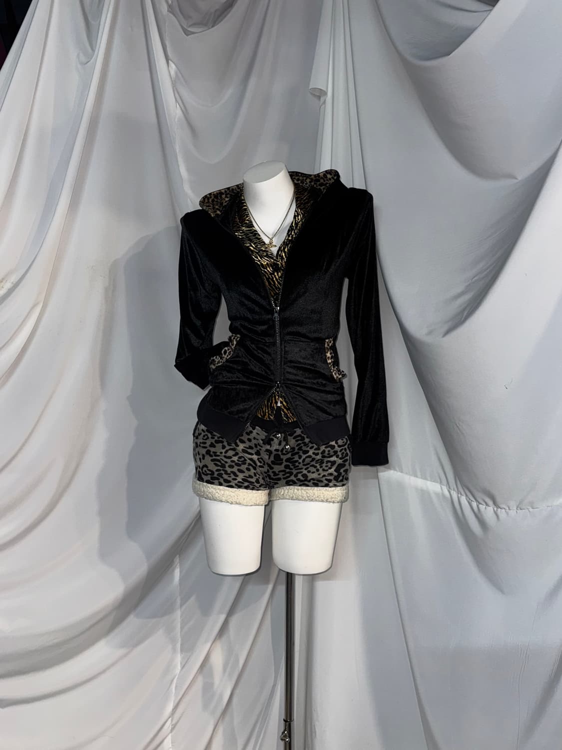 레오파드 시부야 갸루 코디세트 상품이미지5