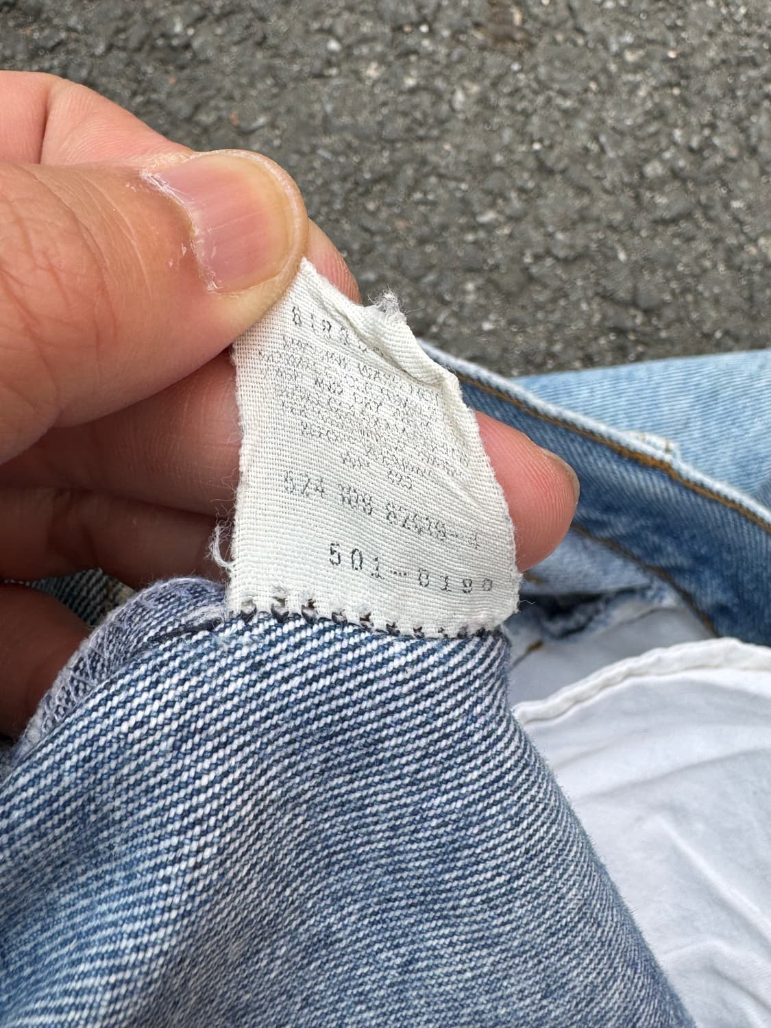 90s 리바이스 501 데미지 워싱 데님팬츠 상품이미지10