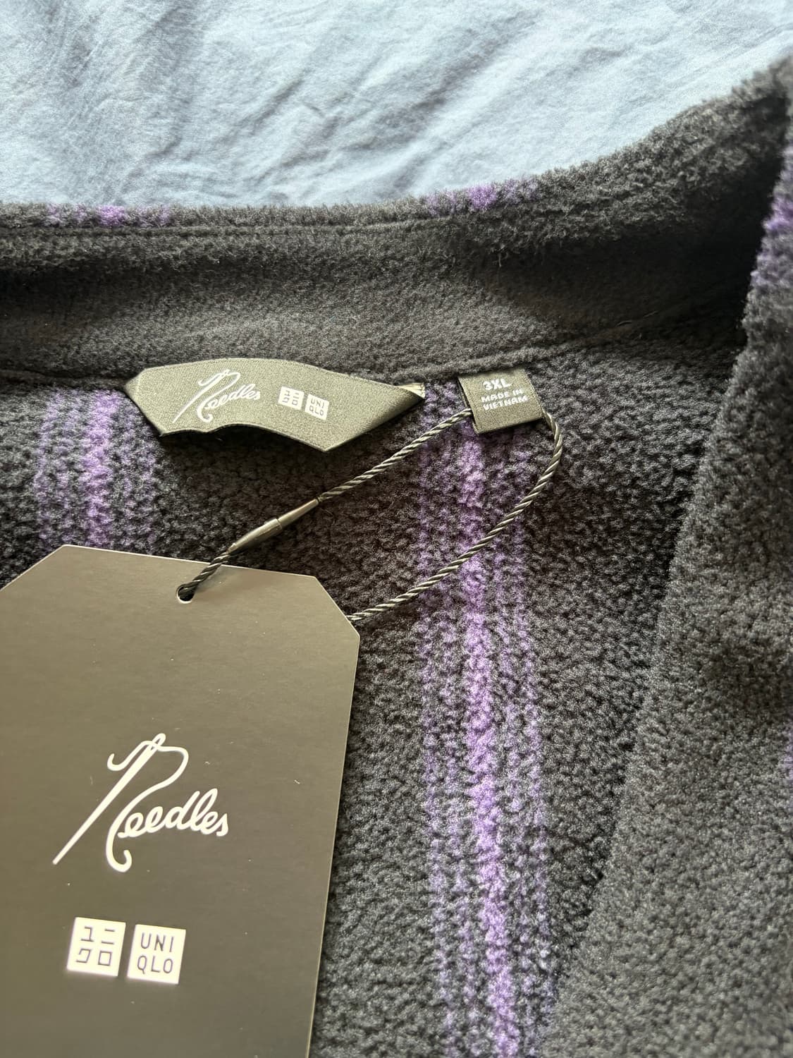 유니클로 니들스 가디건 3xl xxxl 블랙 스트라이프 상품이미지2
