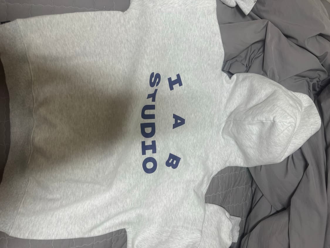 아이앱 라이트 그레이 후드티 L 상품이미지2