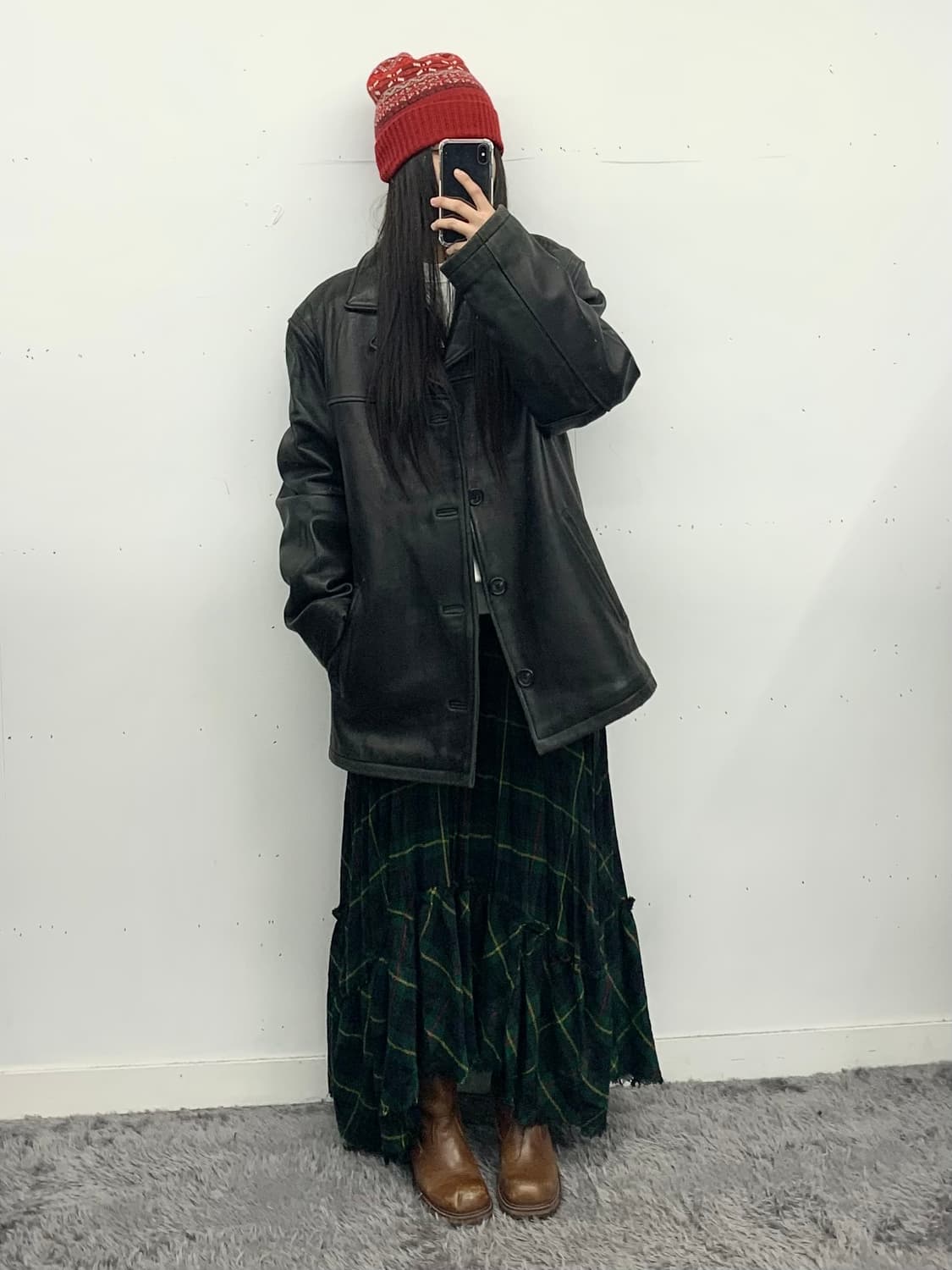 Guess 오버핏 레더 자켓 상품이미지1