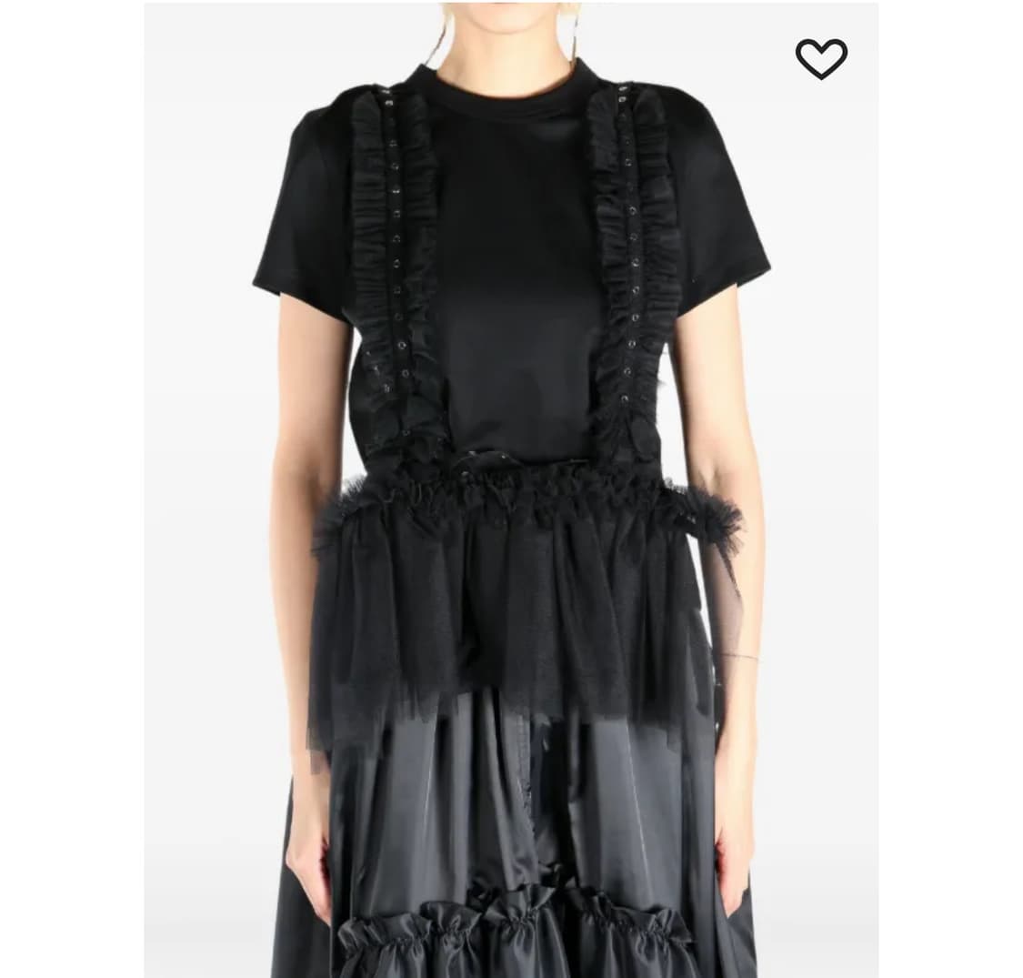 noir kei ninomiya 25ss 블랙 티셔츠 xs 상품이미지2
