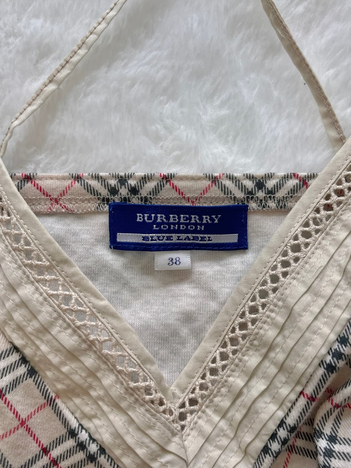 버버리 블루라벨 노바체크 슬리브리스 나시 상품이미지2