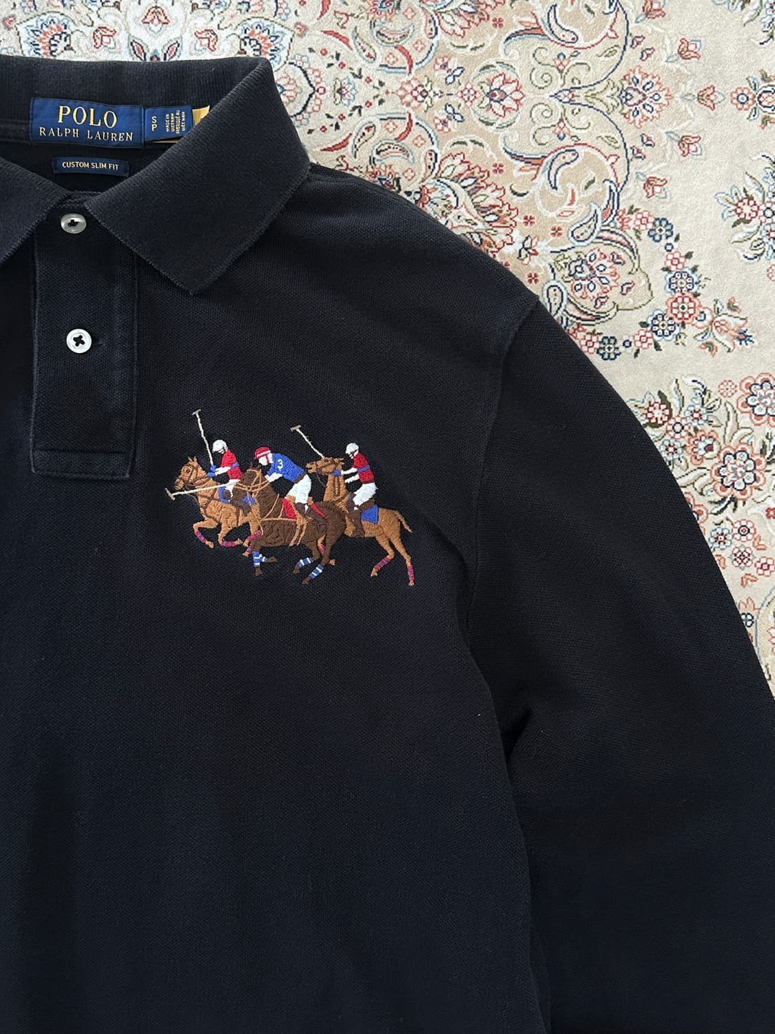 폴로 랄프로렌 블랙 멀티 빅포니 카라티  상품이미지4